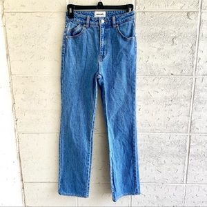 Rolla's Original Straight Jeans high waist medium blue wash size 24